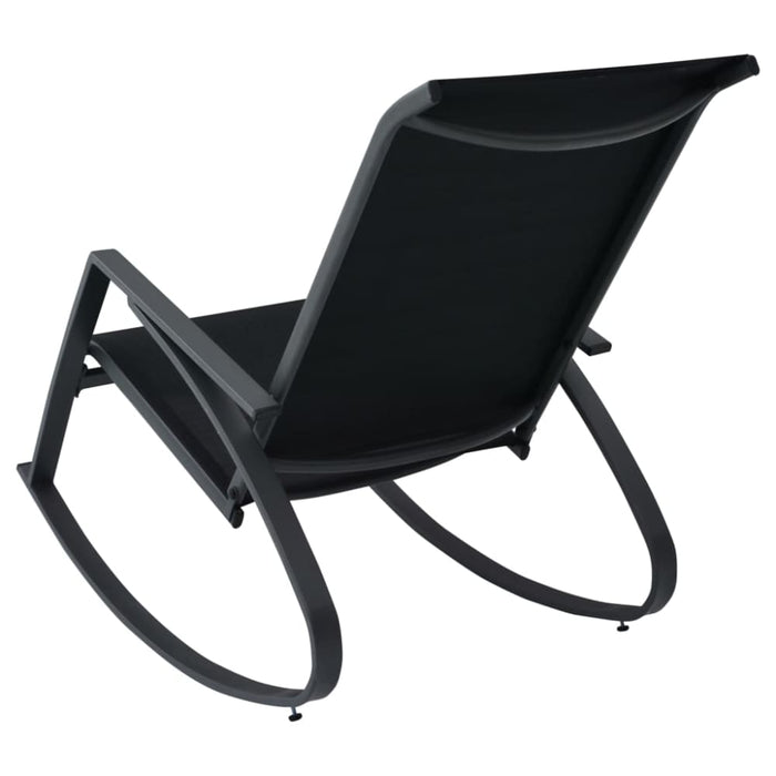 Garden Rocking Chairs 2 Pcs Textilene Black Anoxt