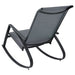 Garden Rocking Chairs 2 Pcs Textilene Dark Grey Anoxa