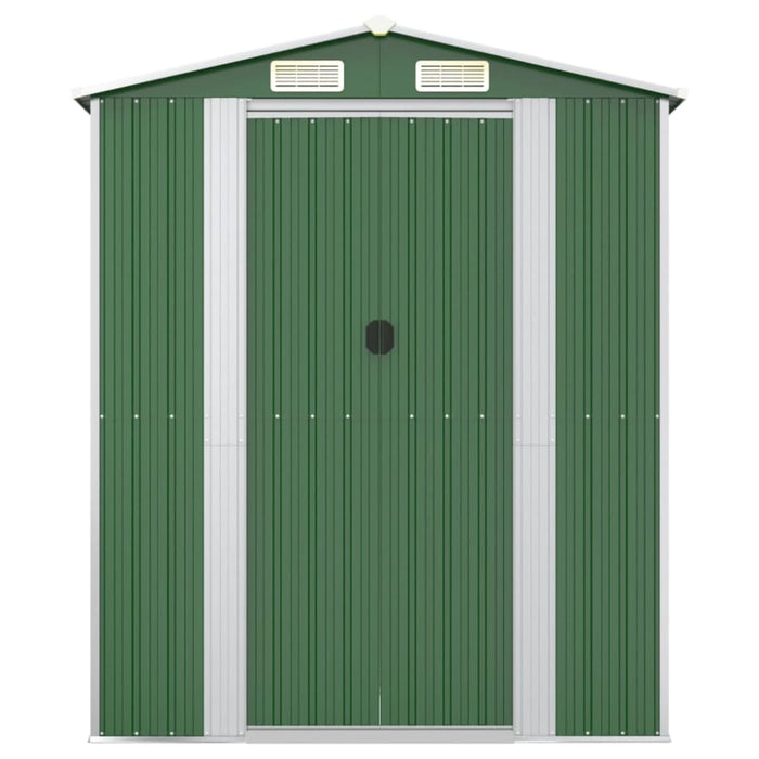 Garden Shed Green 192x191x223 Cm Galvanised Steel Toaiaxi