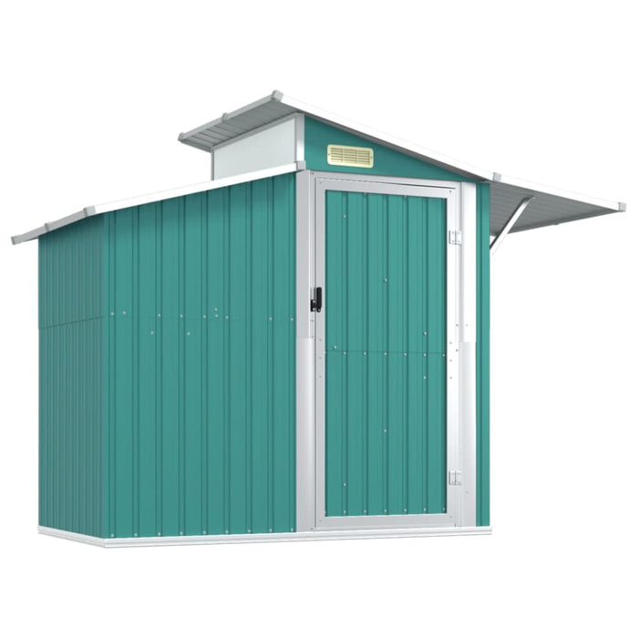 Garden Shed Green 270x130x208.5 Cm Galvanised Steel Tolxax