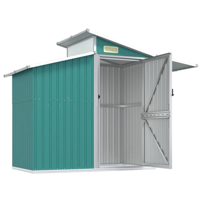 Garden Shed Green 270x130x208.5 Cm Galvanised Steel Tolxax