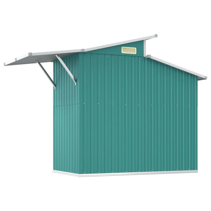 Garden Shed Green 270x130x208.5 Cm Galvanised Steel Tolxax