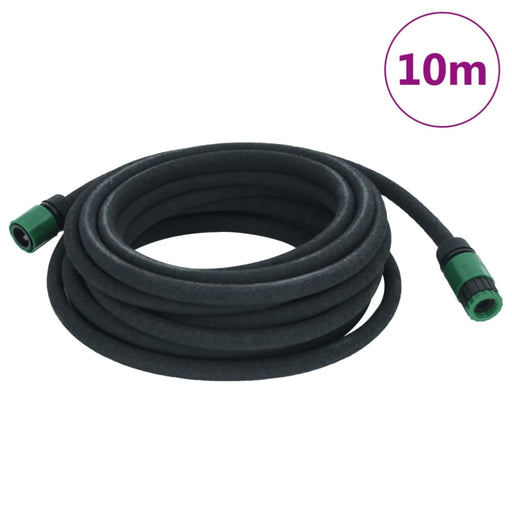 Garden Soaker Hose Black 0.6 10 m Rubber Oppnlk