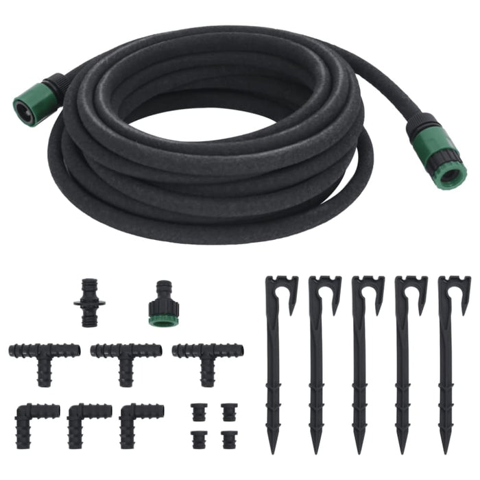 Garden Soaker Hose Black 0.6 10 m Rubber Oppnln