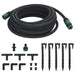 Garden Soaker Hose Black 0.6 10 m Rubber Oppnln