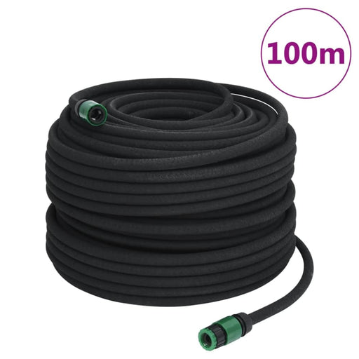 Garden Soaker Hose Black 0.6 100 m Rubber Oppnip