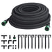 Garden Soaker Hose Black 0.6 25 m Rubber Oppnib