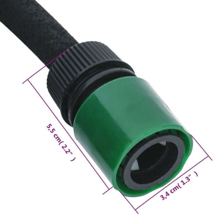 Garden Soaker Hose Black 0.6 25 m Rubber Oppnib