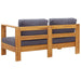 Garden Sofa Bench With Cushions 140 Cm Solid Acacia Wood