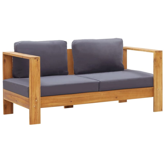 Garden Sofa Bench With Cushions 140 Cm Solid Acacia Wood