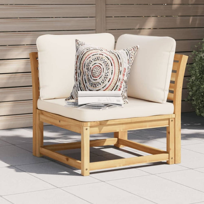 Garden Sofa Corner With Cushions 73x73x65 Cm Solid Wood