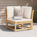 Garden Sofa Corner With Cushions 73x73x65 Cm Solid Wood