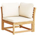 Garden Sofa Corner With Cushions 73x73x65 Cm Solid Wood