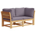 Garden Sofa With Cushions 2-seater Solid Wood Acacia Txoatot