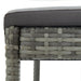 Garden Bar Stools With Cushions 2 Pcs Grey Poly Rattan