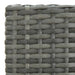 Garden Bar Stools With Cushions 2 Pcs Grey Poly Rattan