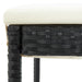 Garden Bar Stools With Cushions 4 Pcs Black Poly Rattan