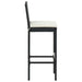 Garden Bar Stools With Cushions 4 Pcs Black Poly Rattan