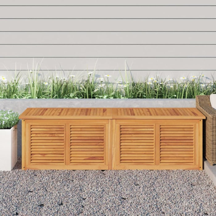 Garden Storage Box With Bag 175x50x53 Cm Solid Wood Teak