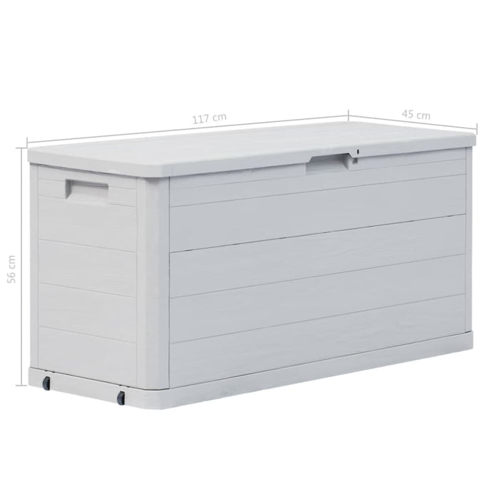 Garden Storage Box 280 l Light Grey Aplnl