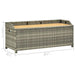 Garden Storage Bench 120 Cm Poly Rattan Grey Alano