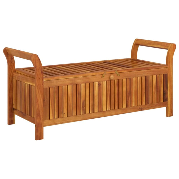 Garden Storage Bench With Cushion 126 Cm Solid Wood Acacia