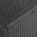 Garden Storage Box 90l Black Pp Rattan Opoxxi