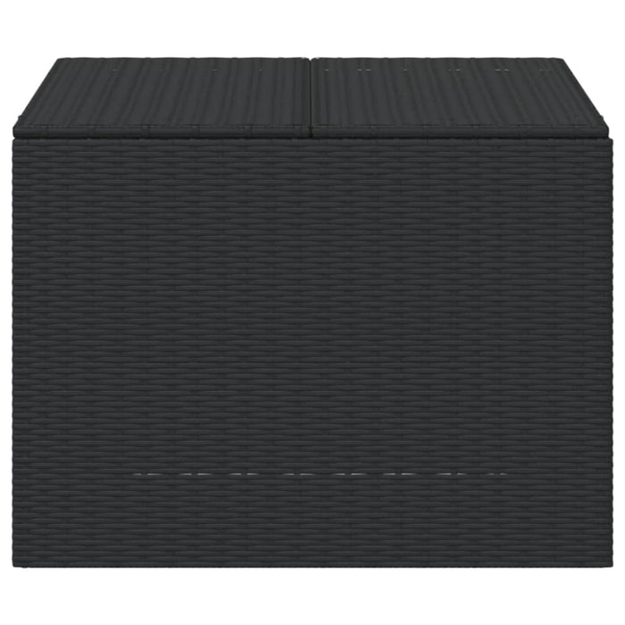 Garden Storage Box Black 291l Poly Rattan Tlpttl