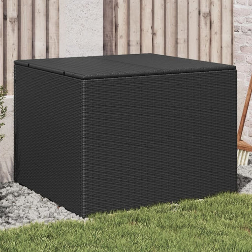 Garden Storage Box Black 291l Poly Rattan Tlpttl