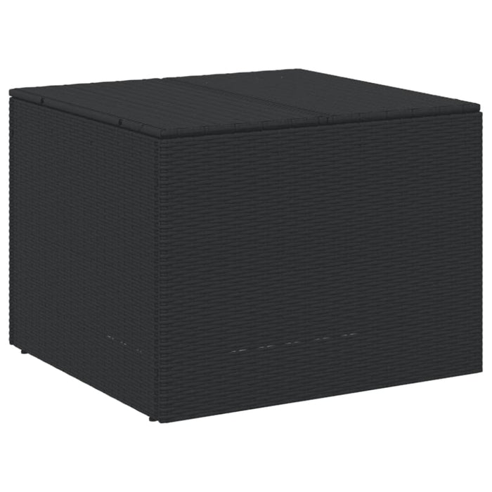 Garden Storage Box Black 291l Poly Rattan Tlpttl