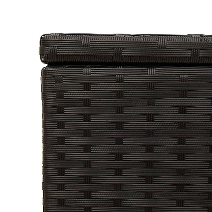 Garden Storage Box Black 291l Poly Rattan Tlpttl