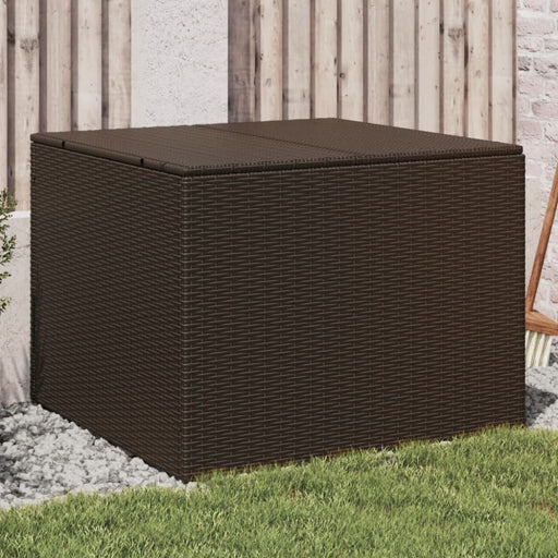 Garden Storage Box Brown 291l Poly Rattan Tlptti