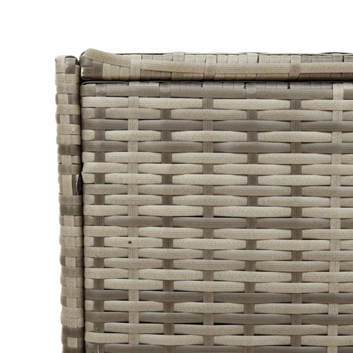 Garden Storage Box Grey 283l Poly Rattan Tlptoa