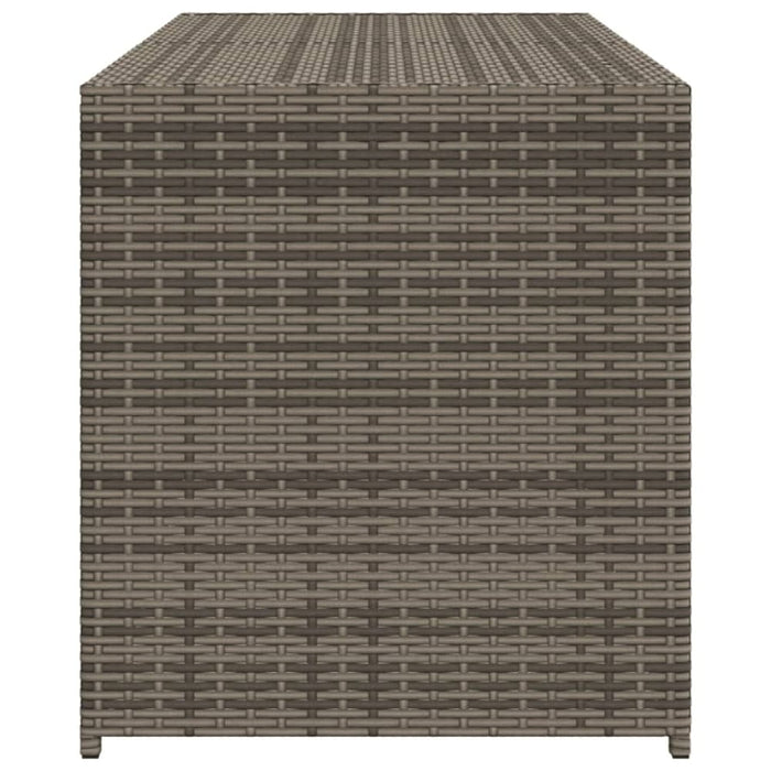 Garden Storage Box Grey 283l Poly Rattan Tlptoa