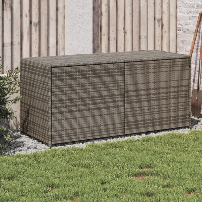 Garden Storage Box Grey 283l Poly Rattan Tlptoa