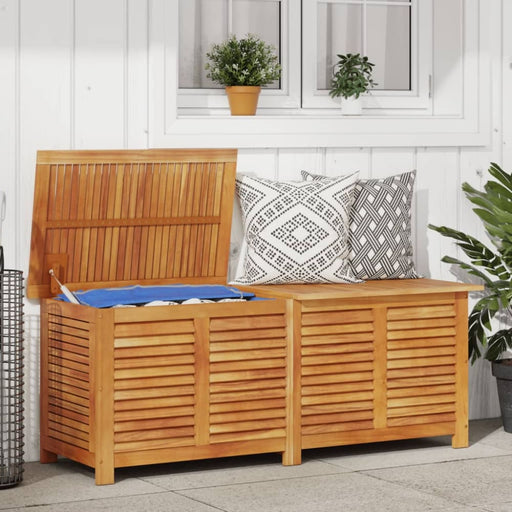 Garden Storage Box With Louver 150x50x56 Cm Solid Wood