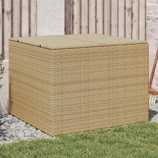 Garden Storage Box Mix Beige 291l Poly Rattan Tlpttk