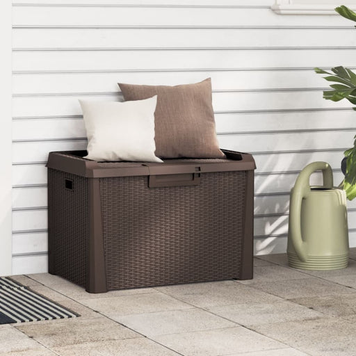 Garden Storage Box Brown 125 l Pp Tlaxob