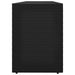 Garden Storage Cabinet Black 198x55.5x80 Cm Poly Rattan