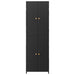 Garden Storage Cabinet Black 59x40x180 Cm Poly Rattan Toknix