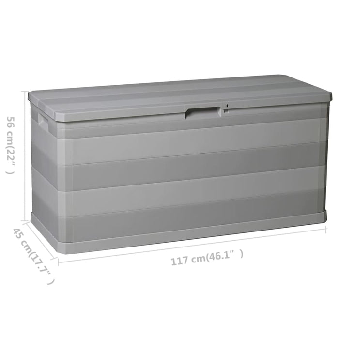 Garden Storage Box Grey 117x45x56 Cm Atibk