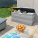 Garden Storage Box Grey 117x45x56 Cm Atibk