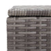 Garden Storage Box Poly Rattan 100x50x50 Cm Grey Alait