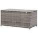 Garden Storage Box Poly Rattan 100x50x50 Cm Grey Alait