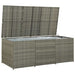 Garden Storage Box Poly Rattan 180x90x75 Cm Grey Alaik