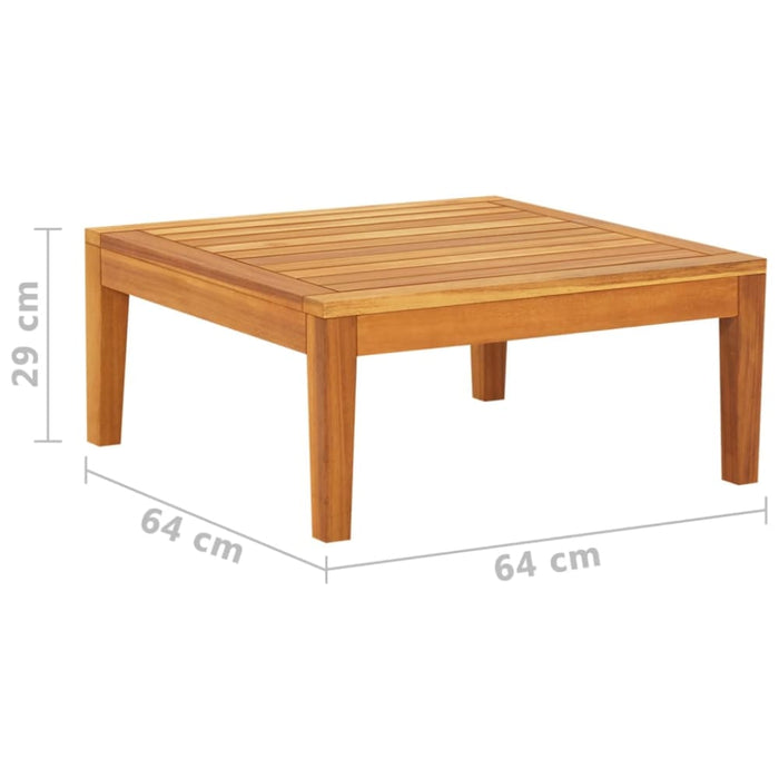 Garden Table 64x64x29 Cm Solid Acacia Wood Toltxx