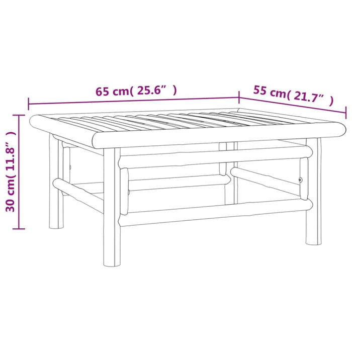 Garden Table 65x55x30 Cm Bamboo Tlxxnx