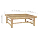 Garden Table 65x65x30 Cm Bamboo Totoak