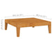 Garden Table 68.5x68.5x24 Cm Solid Acacia Wood Toxopa