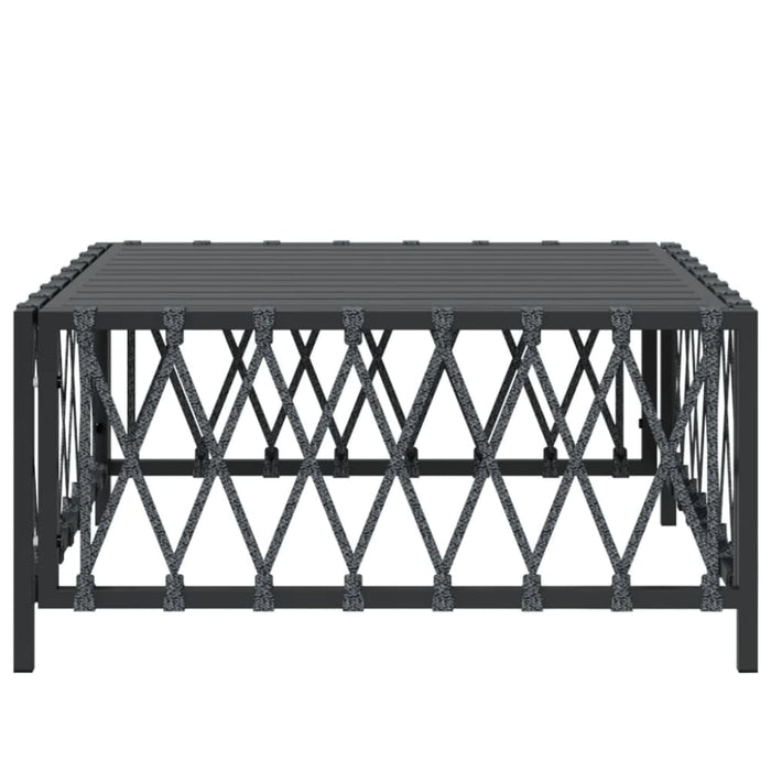 Garden Table Anthracite 70x70x34 Cm Woven Fabric Tlaoap